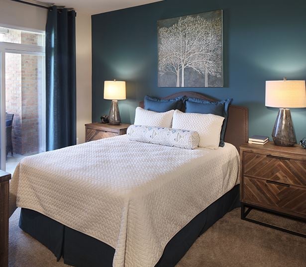 Parker apartments for rent - The Meadows At Meridian Bedroom with attached patio and balcony
