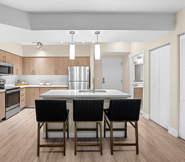 The District Boynton - Apartments near Boca Raton - modern kitchen with USB ports