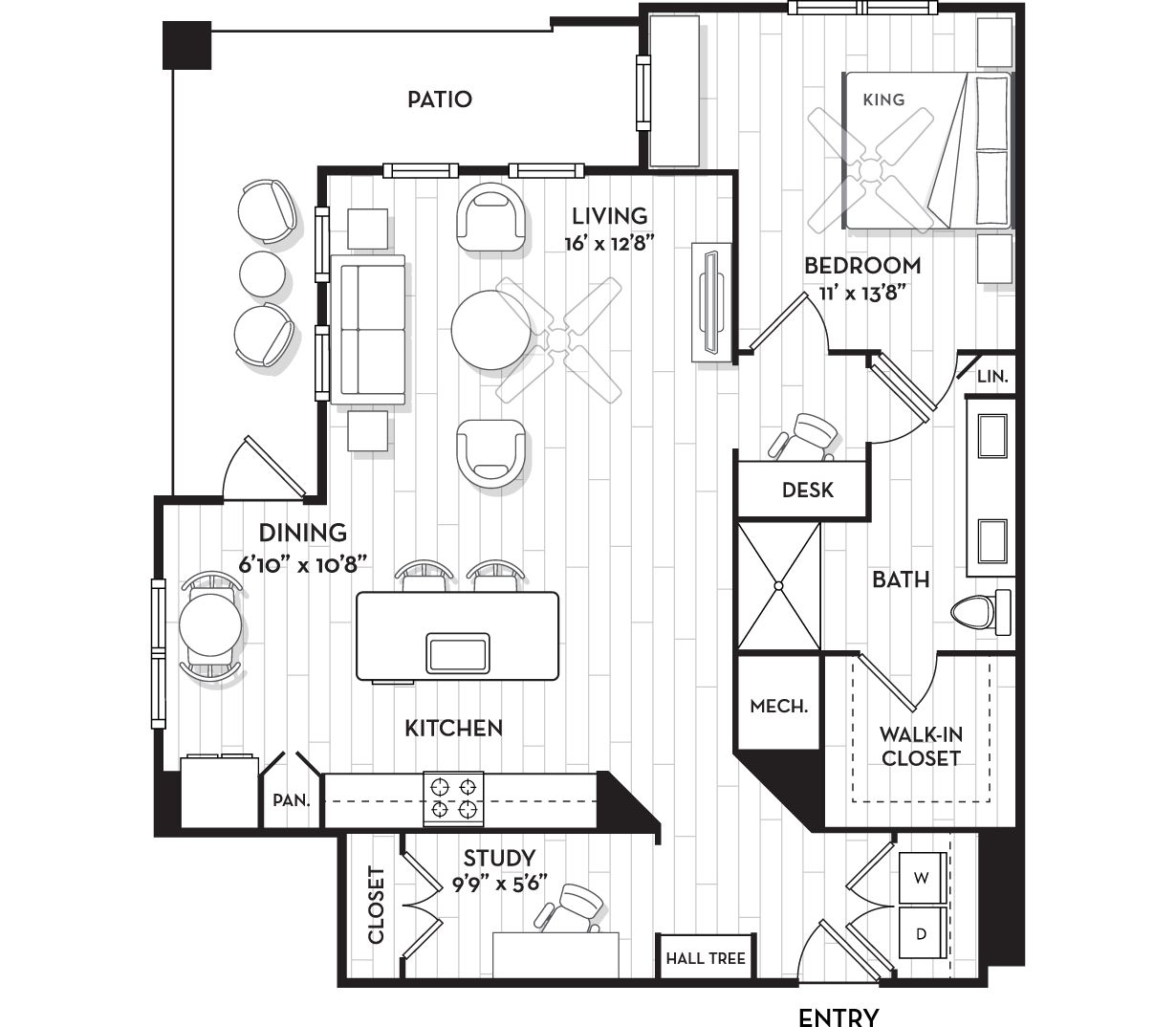 Brooking Square Apartments in Point Hope, Charleston - Ashley Floor Plan
