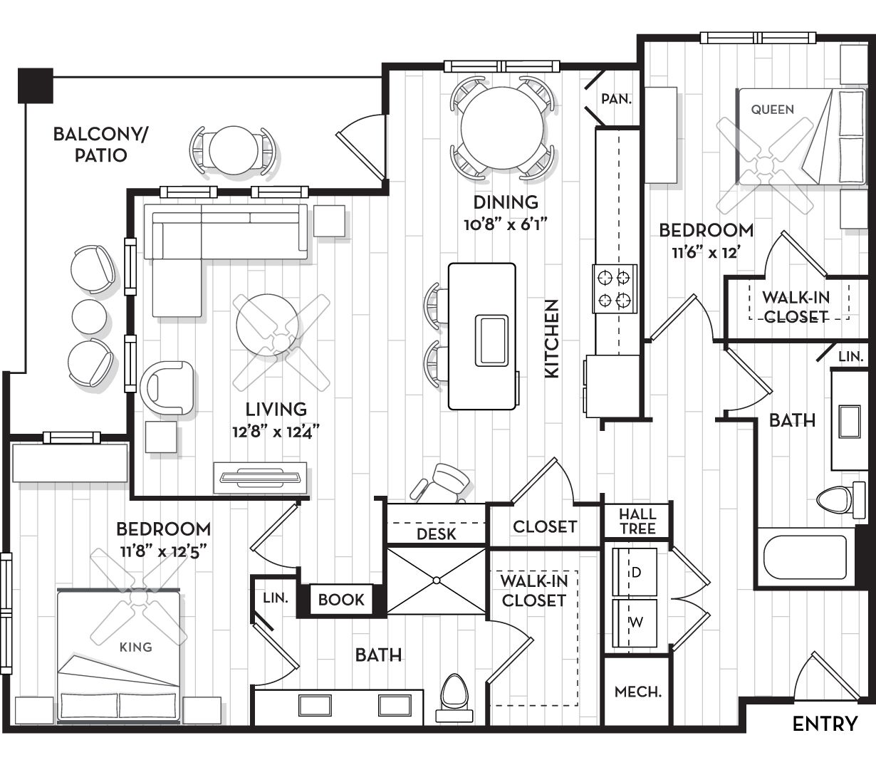 Pet-Friendly Townhomes in Charleston - Brooking Square - Estuary Floor Plan