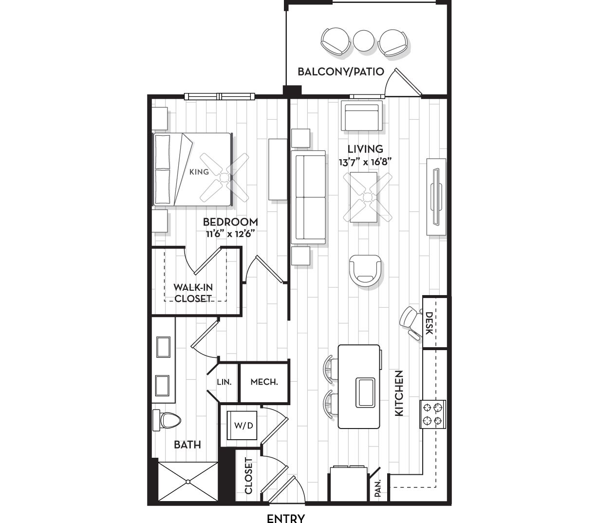 Brand New Charleston Apartments for Rent - Brooking Square - Sullivan Floor Plan