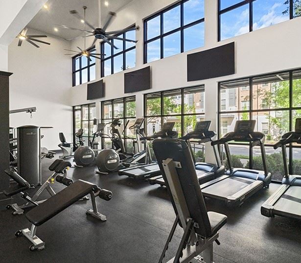 Franklin, TN Apartments near Southside at McEwen - Dwell at McEwen 24-hour fitness center