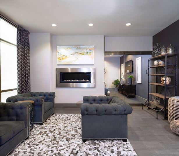 Museum district apartments for rent - District at Greenbriar Resident private theater room