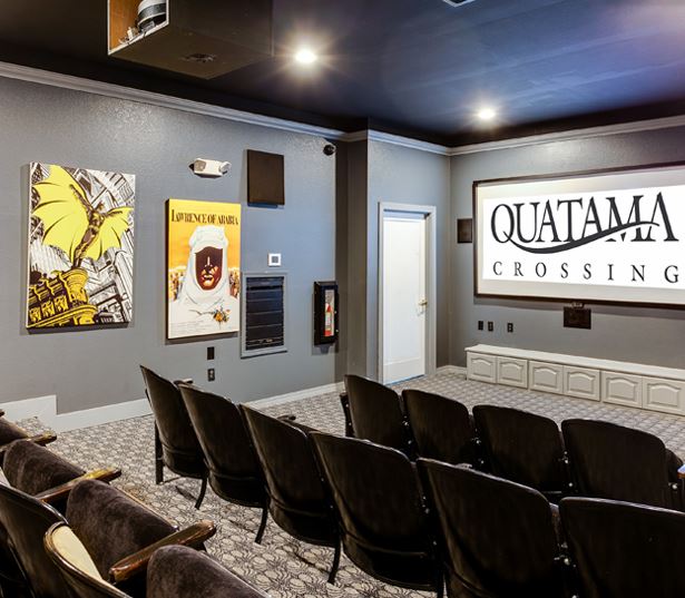 Beaverton apartments near Quatama MAX station - Quatama Crossing Fully equipped media room
