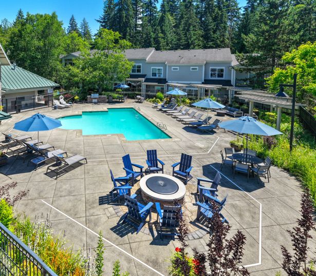 Downtown Redmond apartments for rent near Amazon - The Lodge at Redmond Ridge Pool