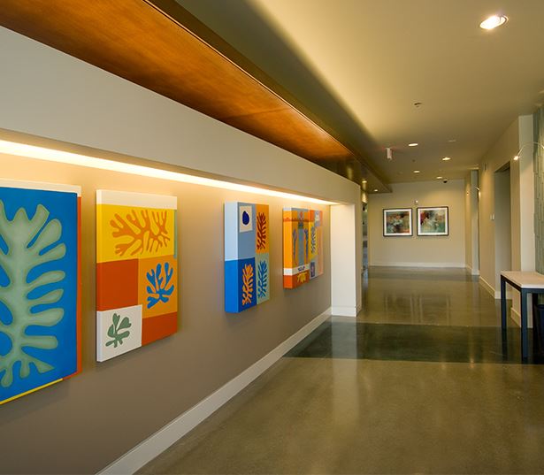 The Matisse apartments for rent at John's Landing in Portland - North Lobby