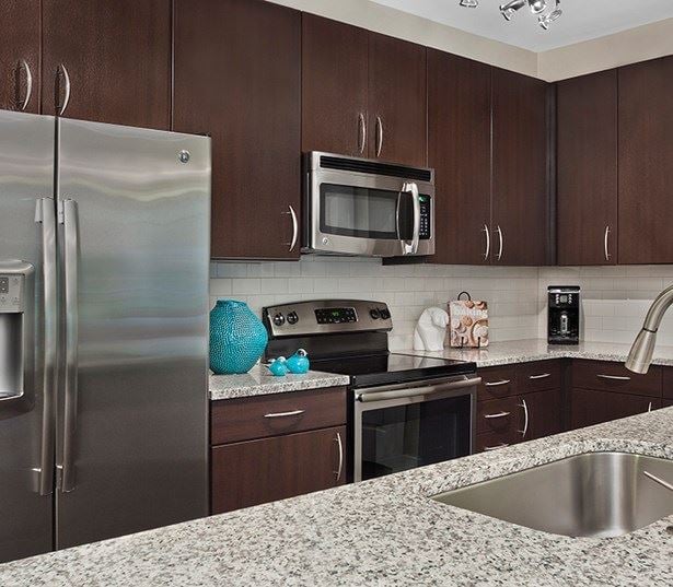Raleigh, NC Apartments for rent -  Marshall Park Fully equipped kitchen with granite countertops