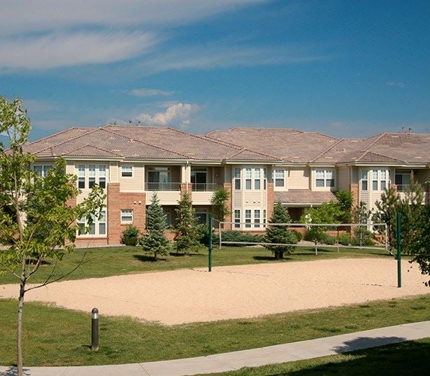 Ridgegate apartments for rent in Parker - The Meadows At Meridian offers sand volleyball court