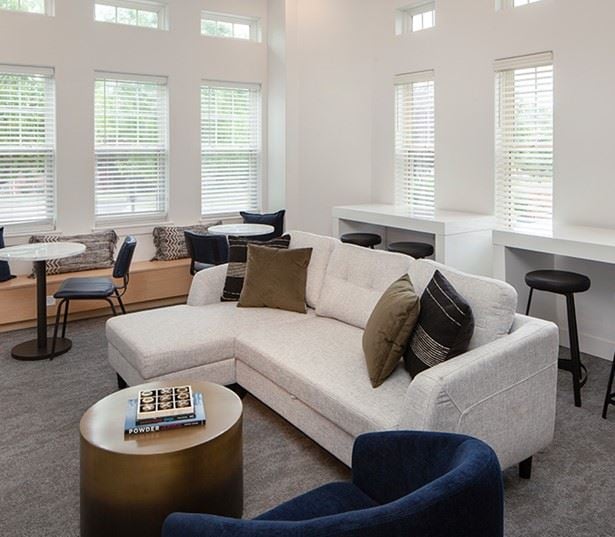 apartments in parker - The Meadows At Meridian Modern Kitchen interior with breakfast bar