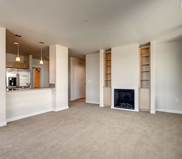 Crossroads apartments in Bellevue, WA - Metro 112 Apartments - fireplace