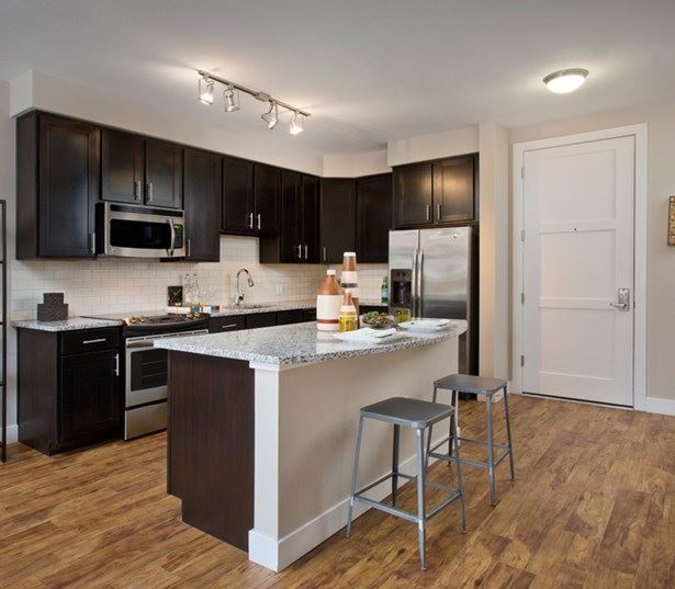 The Battery on Blake Street hardwood flooring - denver apartments lodo