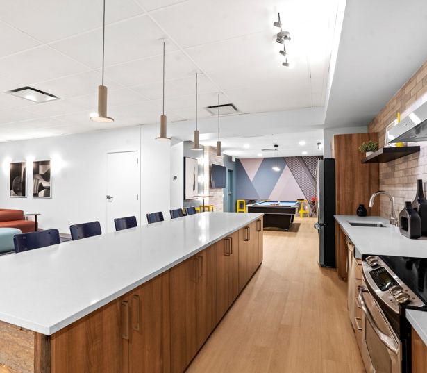 Downtown Seattle apartments - Neptune Demonstration kitchen in the Entertainment Suite