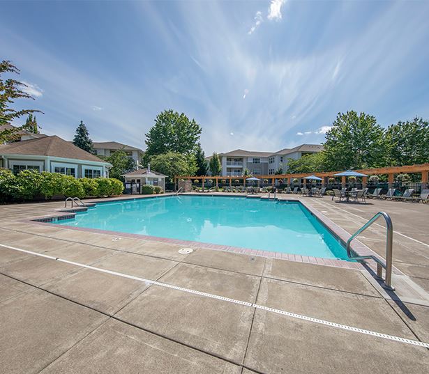Amberglen apartments in the Hillsboro School District - Quatama Crossing Seasonal outdoor pool