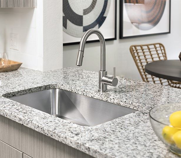 Old Town Scottsdale apartments near Air Park and TCP Golf Course - San Carlos Granite countertops