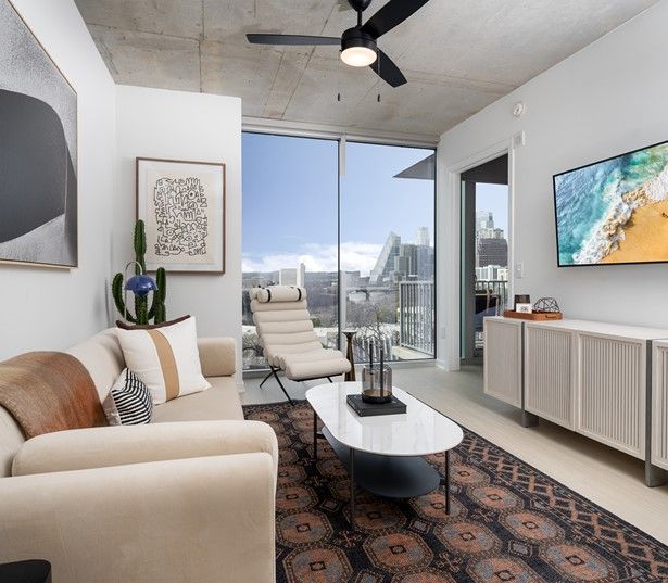 SkyHouse Austin apartments for rent downtown - Living Room