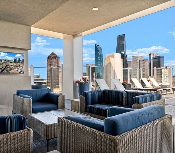 SkyHouse Dallas - living room - Victory Park Dallas Apartments