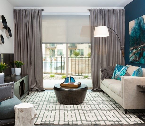 The Addison Apartments apartments for rent in Austin - Crown molding in living/dining area