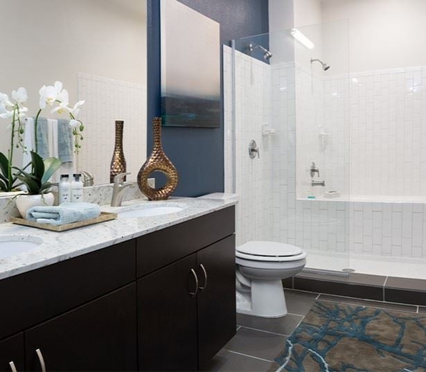 the domain austin apartments - The Addison Apartments Combination shower/tubs in select units