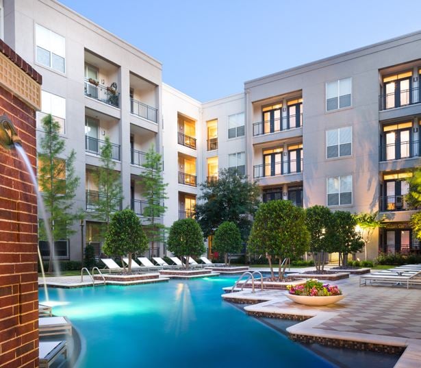 The Icon at Ross Apartments - tanning and lounge areas - Baylor Medical Center Apartments