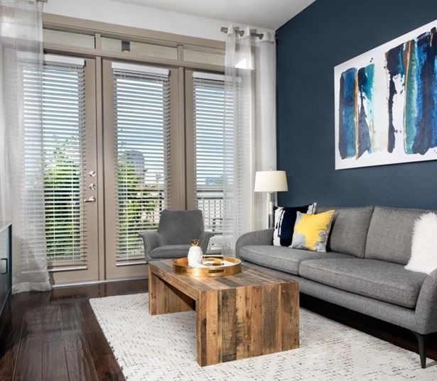 Strata Apartments - hand-scraped hardwood floors - Apartments in Knox-Henderson Dallas