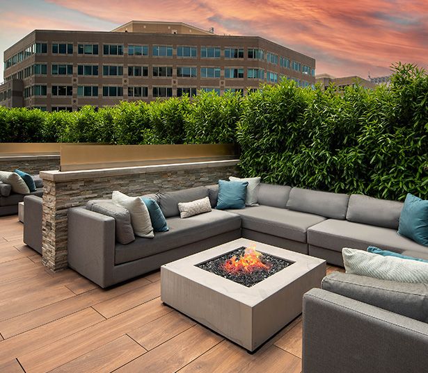 Reston Apartments with fire features - Signature Apartments at Reston Town Center