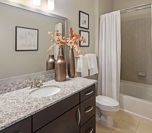 Apartments in South End Charlotte NC - Silos South End - bathroom subway tile and soaking tubs