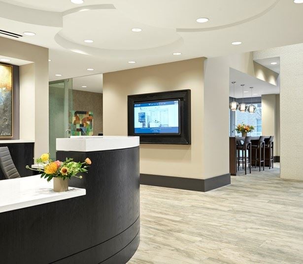 SkyHouse Nashville lobby - midtown apartments nashville