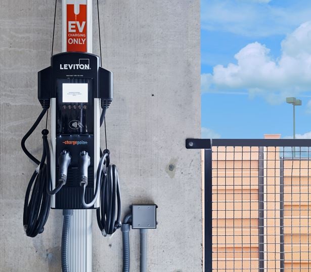 SkyHouse Nashville parking garage with car charging stations Nashville TN - Midtown Downtown