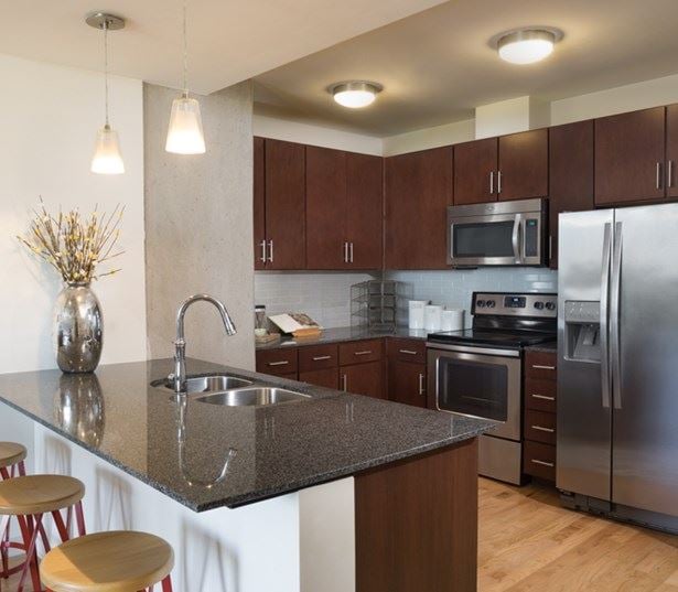 Austin apartments for rent downtown - SkyHouse Austin Granite countertops 