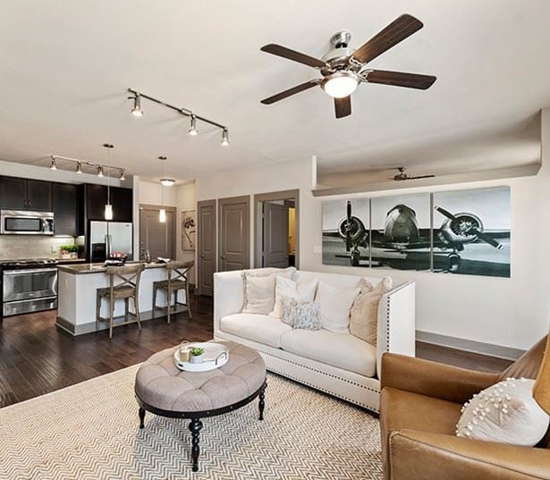 StoneLedge Apartments - hand-scraped hardwood floors - Southlake, TX Apartments