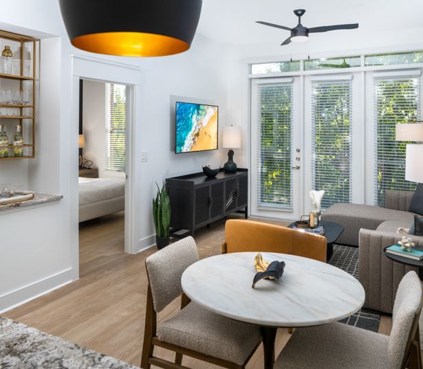 1 Bedroom Apartments in Dallas - Strata Apartments Dallas - modern ceiling fans