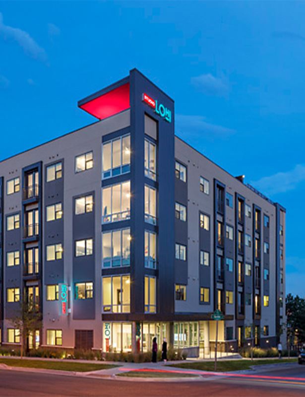 Studio LoHi Building Exterior Denver CO - LoHi Apartments