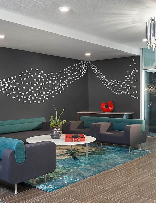 Studio LoHi Modern lobby entry Denver CO - Apartments in the Highlands