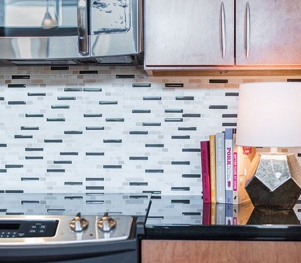 Museum District apartments - The Boulevard Apartments Kitchen with stainless steel appliances
