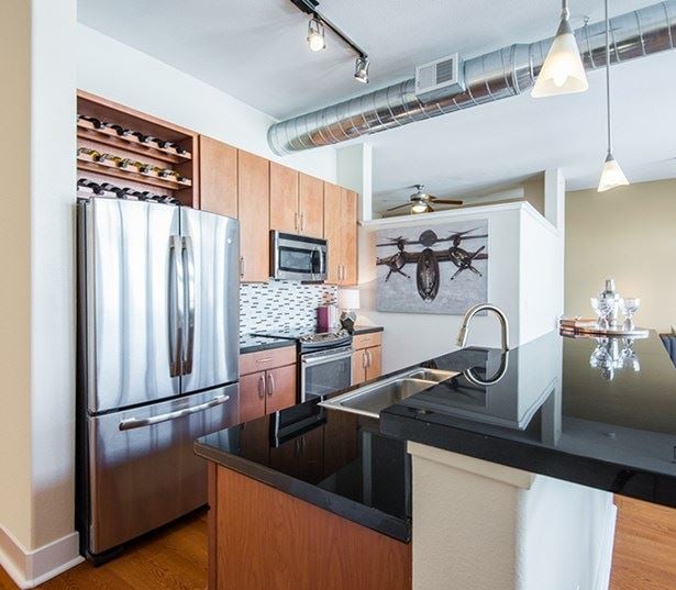 Denver apartments near Speer Boulevard - The Boulevard Apartments Modern kitchen