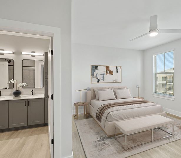 The Henslow Daniel Island - bedroom - Mount Pleasant Apartments