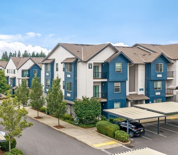 Beaverton OR Apartments For Rent near Walker Road - Victory Flats covered resident parking