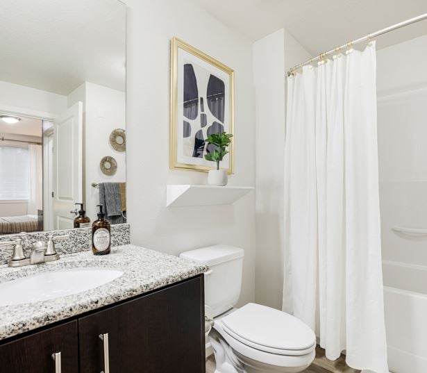 Victory Flats apartments for rent in the Beaverton School District - Modern bathroom