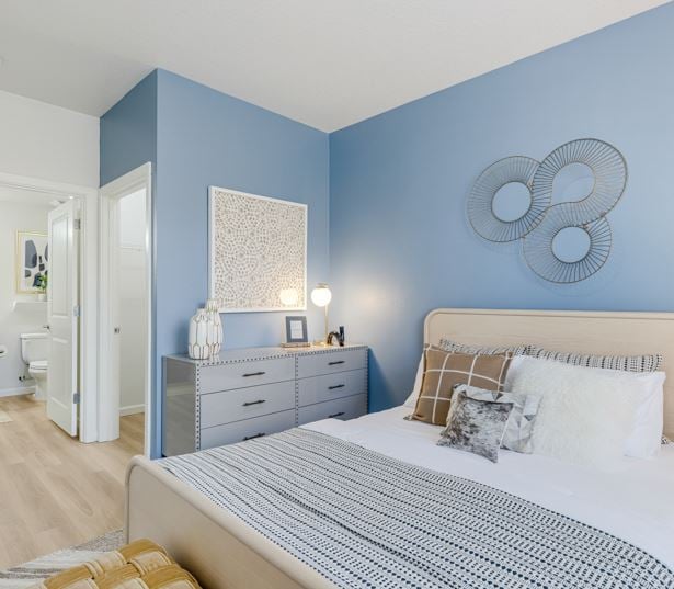 Beaverton OR Apartments For Rent near Nike - Victory Flats Spacious master bedroom model interior
