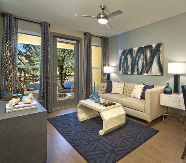 luxury apartments phoenix - District at Biltmore living room