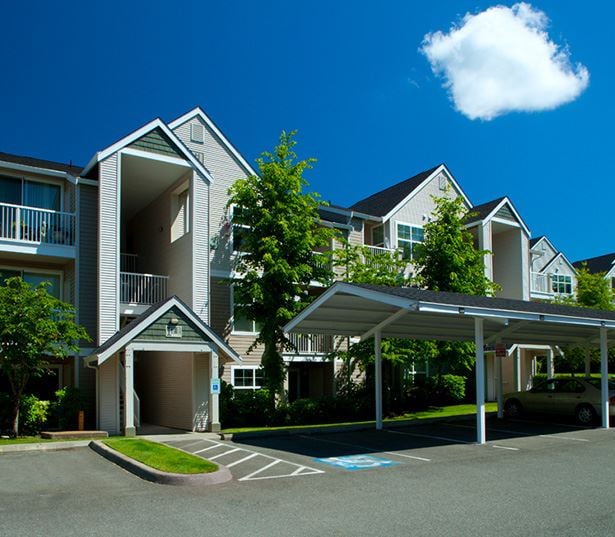 Issaquah Highlands apartments near TMobile - The Timbers at Issaquah Ridge covered parking