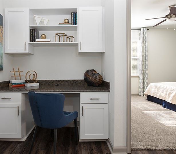 Highlands at Dearborn built in desks available bookshelves storage Peabody MA - West Peabody