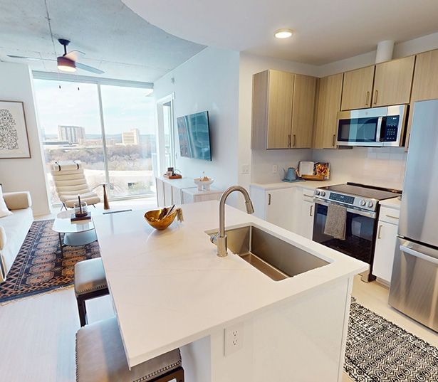 1 Bedroom Apartments on Rainey Street - SkyHouse Austin Apartments - Upgraded Altair I Floor Plan Virtual Tour
