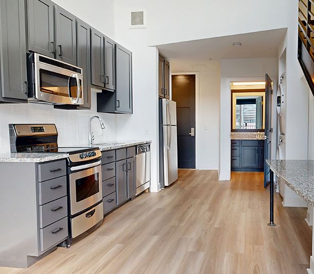 Ballpark Apartments Denver - The Battery on Blake Street - Studio floor plan tour