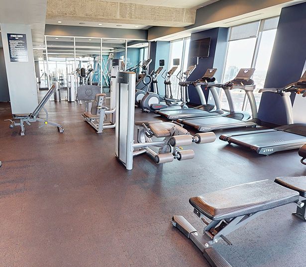 SkyHouse Dallas- Fitness center virtual tour - Katy Trail Apartments