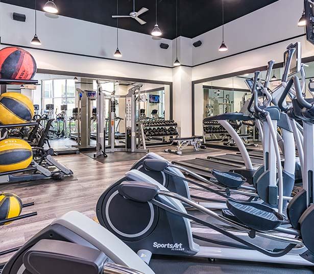 Brick Row Urban Village - Downtown Plano Apartments - fitness center virtual tour