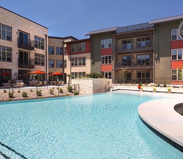 The Addison Apartments for rent in Austin - main pool virtual tour