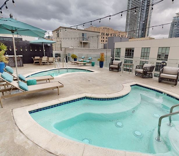 Apartments for rent in LA near LA Live - Brockman Lofts Pool Virtual Tour