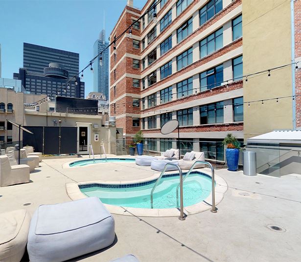 Apartments for rent in LA near LA Live - Brockman Lofts Pool Virtual Tour