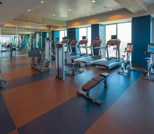 SkyHouse Dallas- Fitness center virtual tour - Katy Trail Apartments